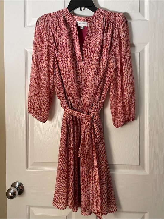 Evereve Dresses & Skirts - Evereve Pink Multi-Print Midi Wrap Dress